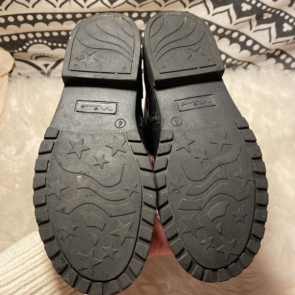 Girls Nina calf knee tall boots black side zipper size 4 - Picture 6 of 8